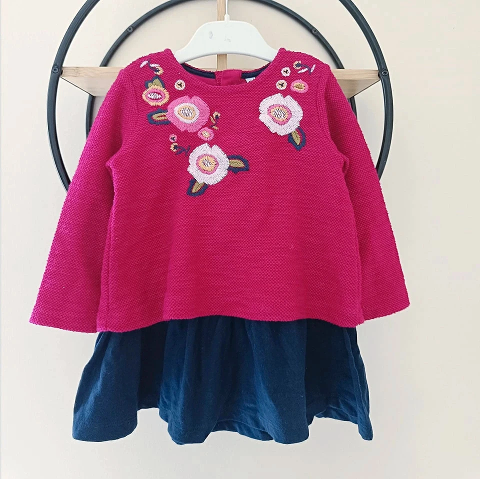 18 mois robe bi matière